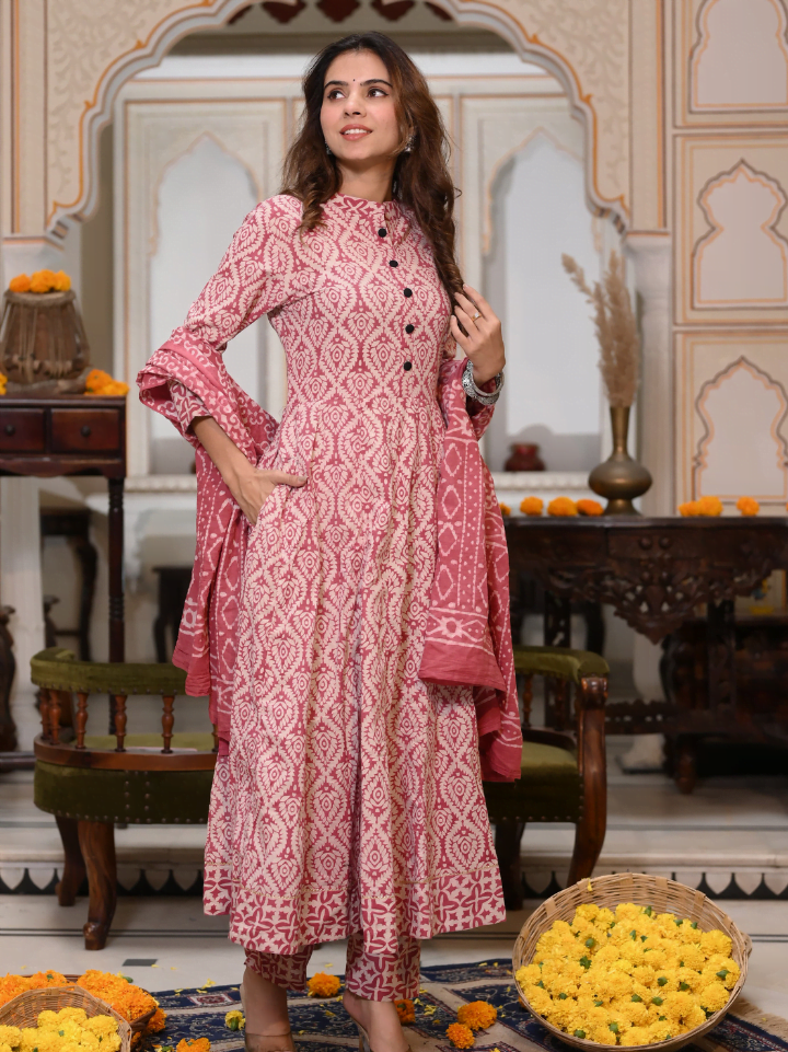 Anarkali Suits With Kota Doria Dupatta