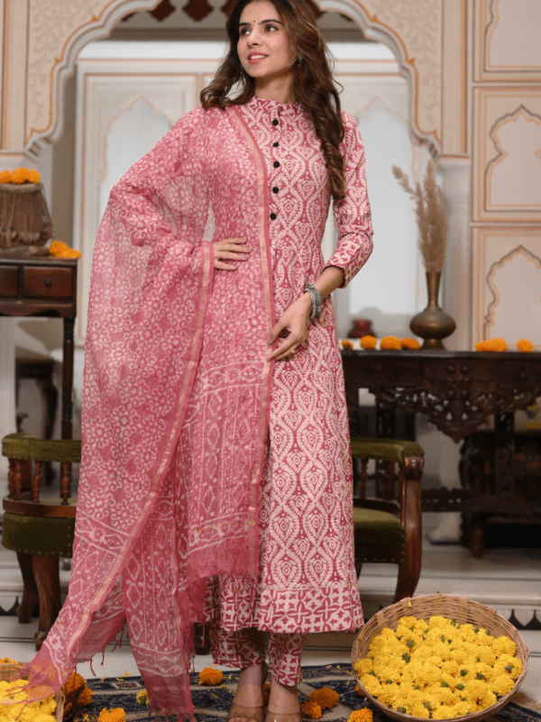 Anarkali Suits With Kota Doria Dupatta