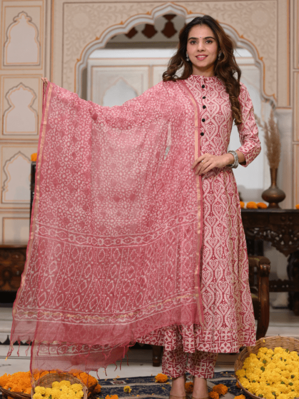 Anarkali Suits With Kota Doria Dupatta