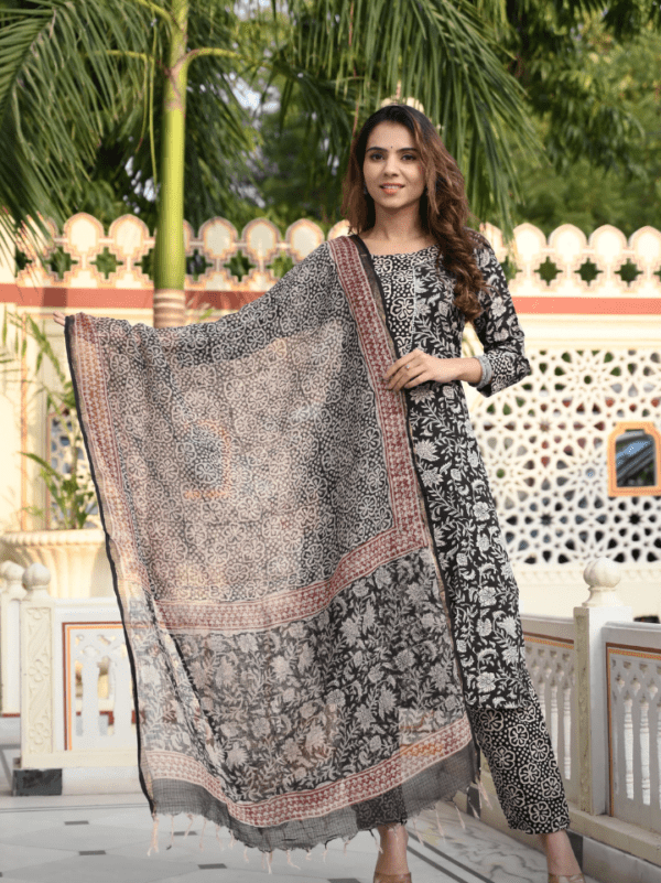 Cotton Suit with Kota Doria Dupatta