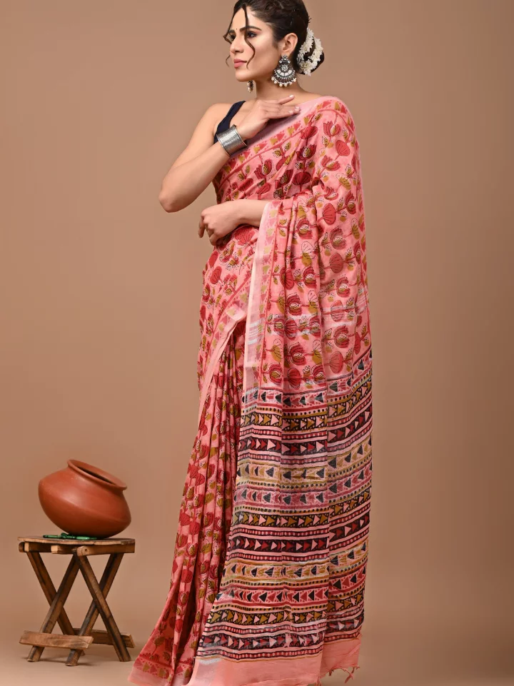 Linen Saree for Women