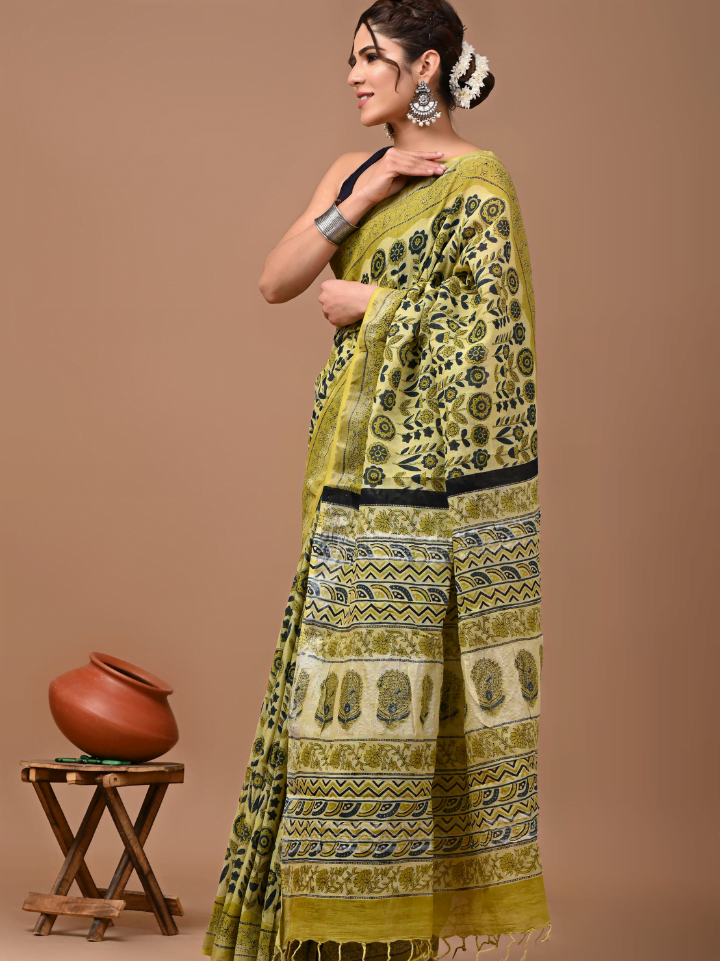 Linen Saree for Women