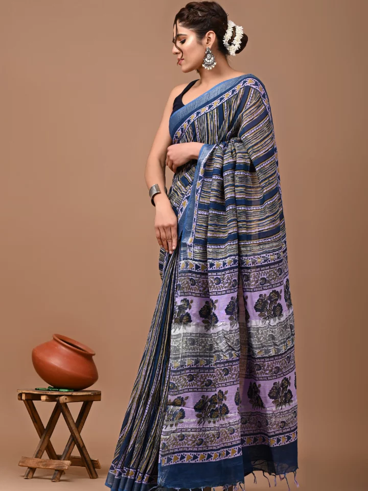 Linen Saree for Women