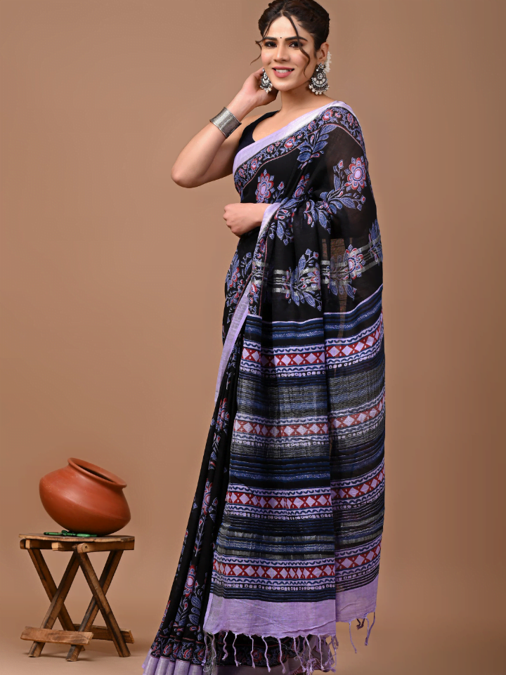 Linen Saree for Women