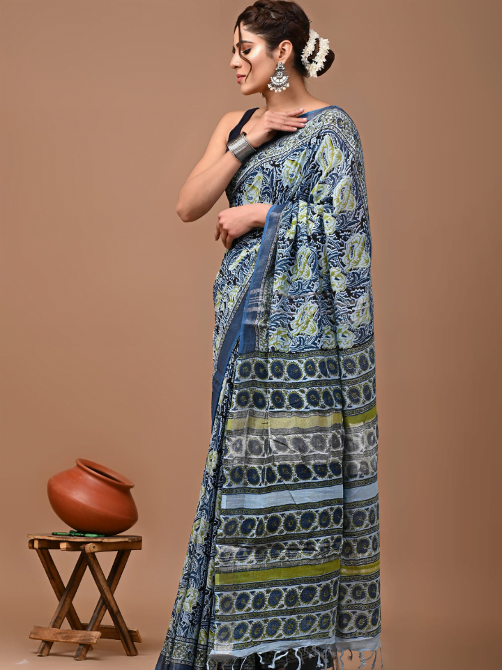 Linen Saree for Women