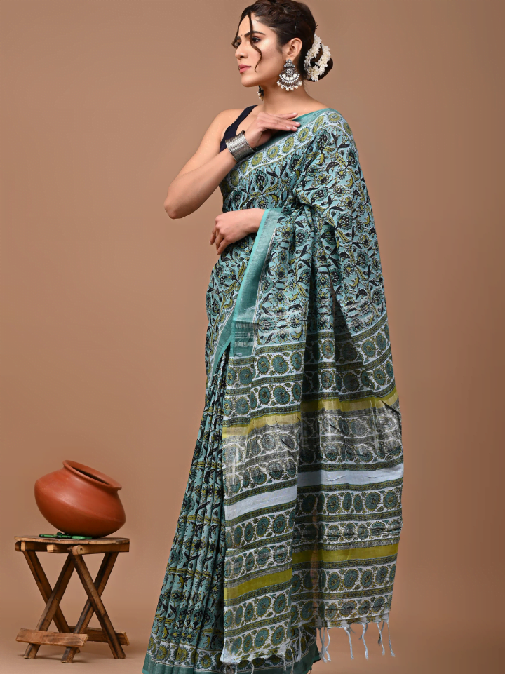 Linen Saree for Women