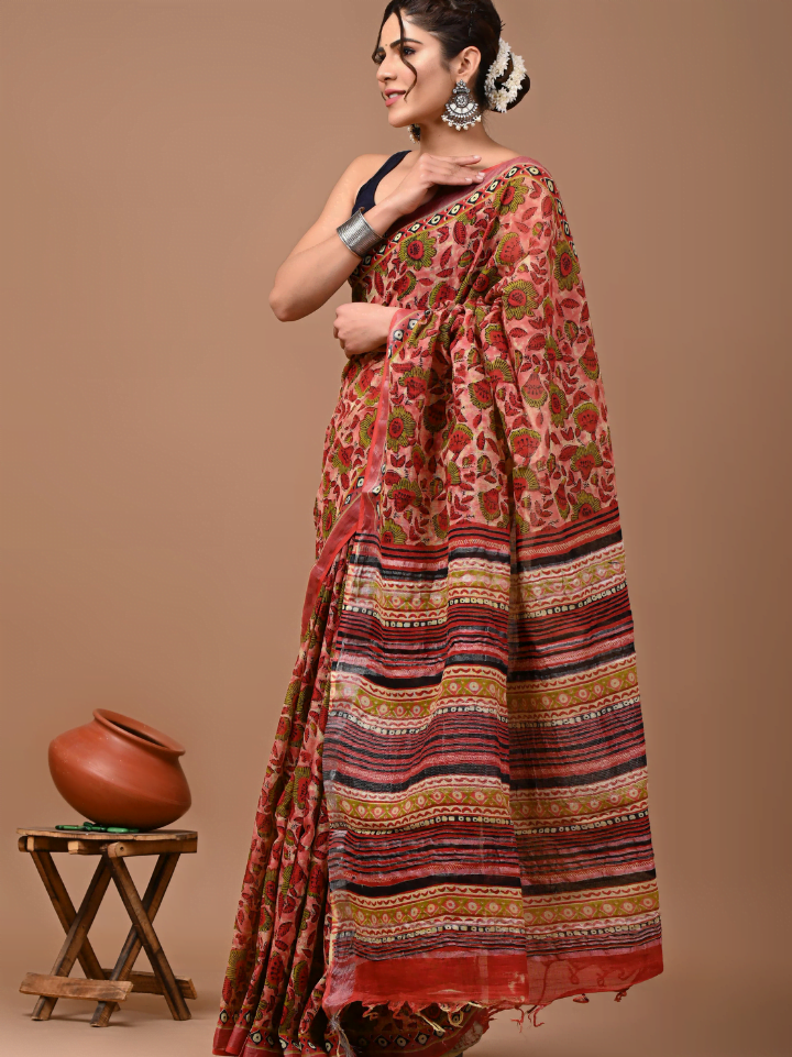 Linen Saree for Women