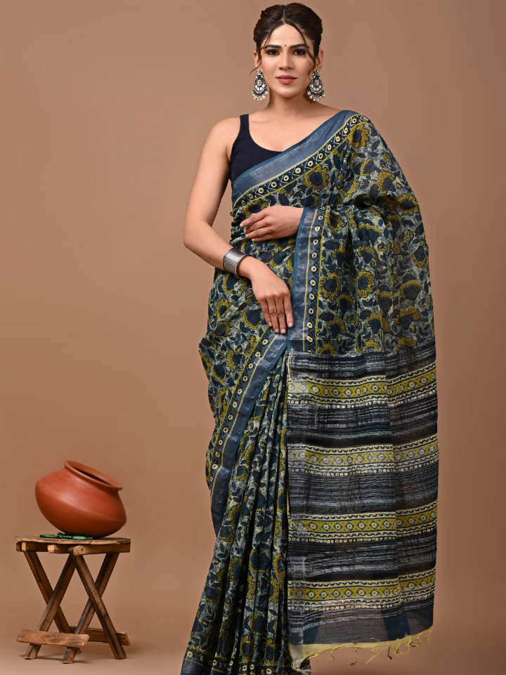 Linen Saree for Women