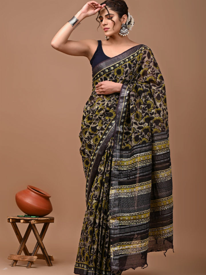 Linen Saree for Women