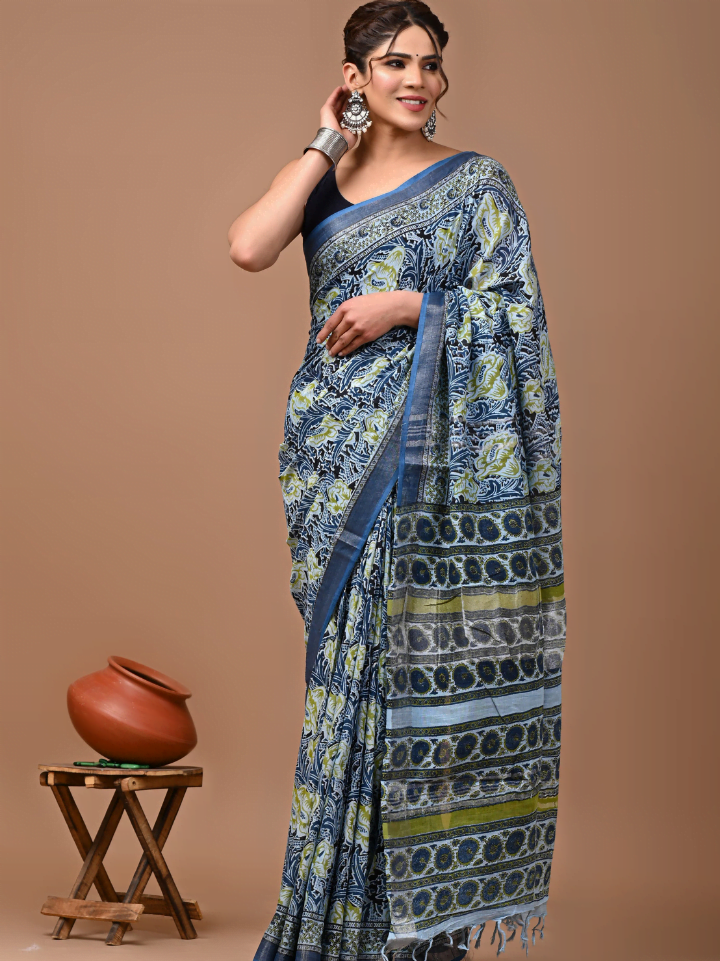 Linen Saree for Women