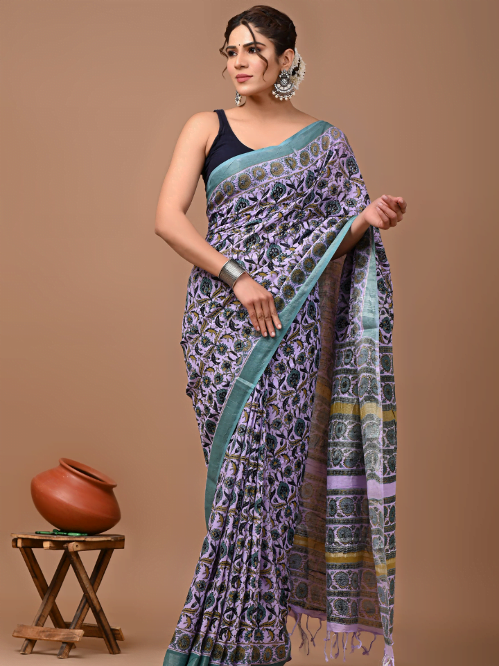 Linen Saree for Women