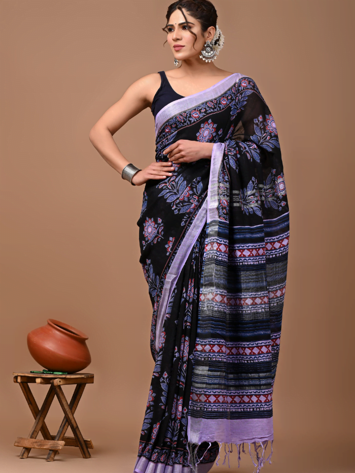 Linen Saree for Women