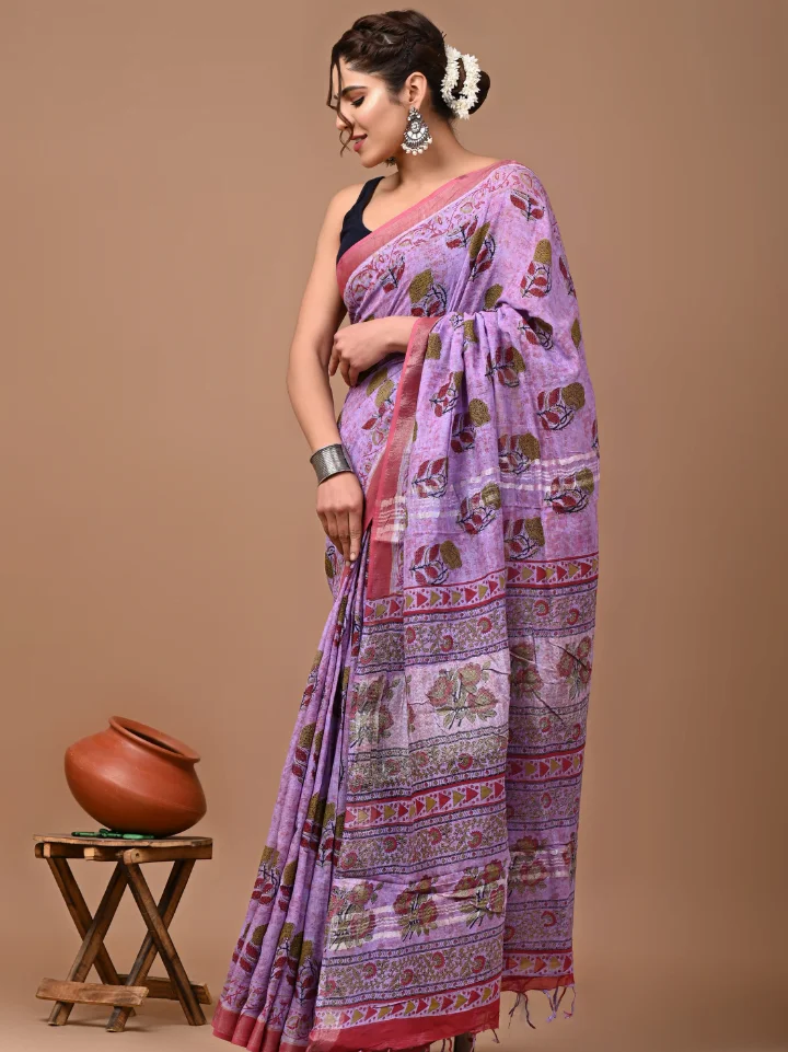 Linen Saree for Women