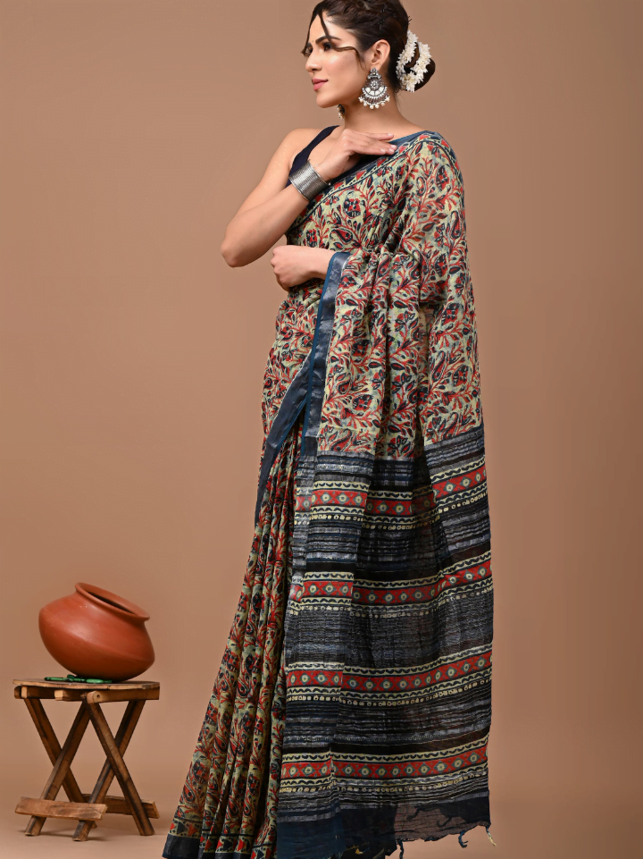 Linen Saree for Women