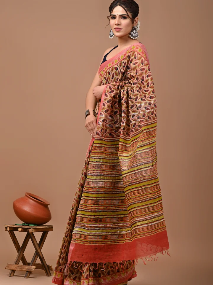 Linen Saree for Women