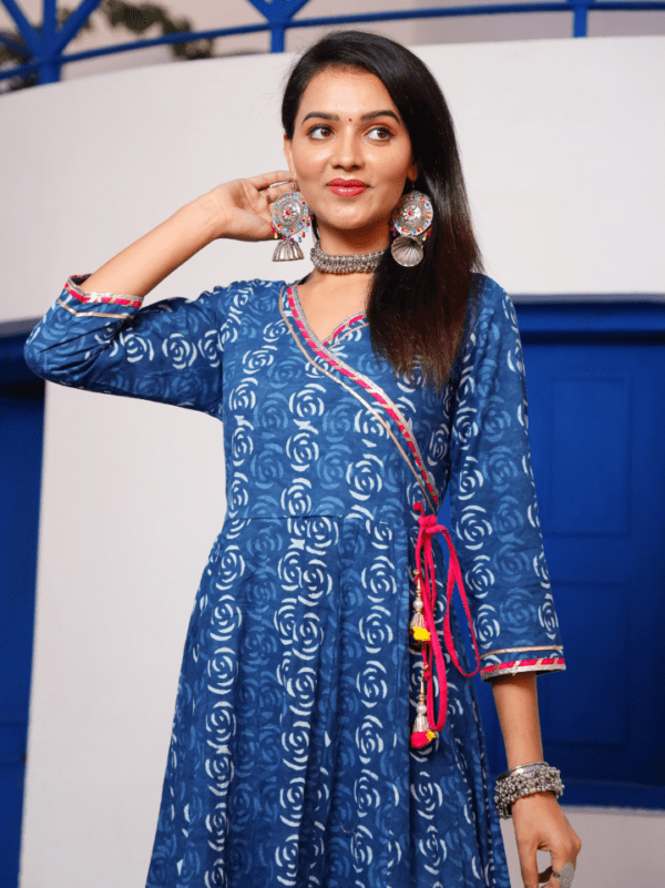 Anarkali Kurti with Gota lace