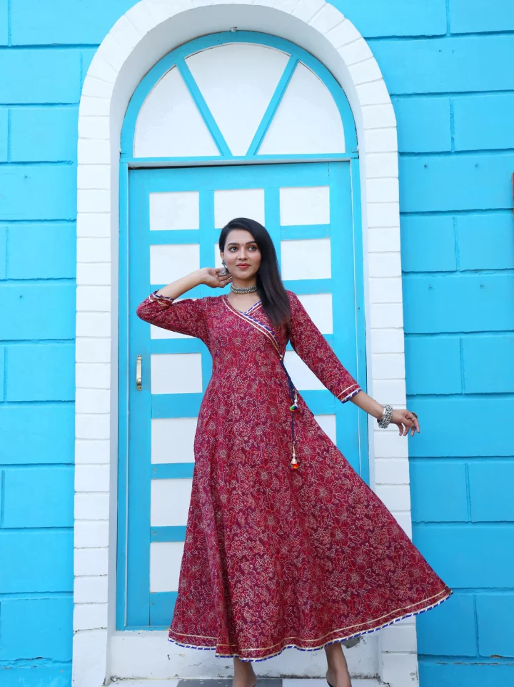 cotton anarkali kurti