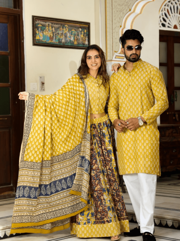 Couple Matching Lehenga and Kurta Combo