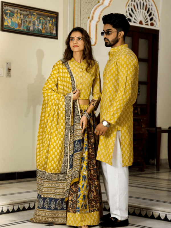 Couple Matching Lehenga and Kurta Combo