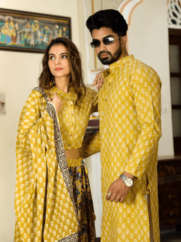 Couple Matching Lehenga and Kurta Combo