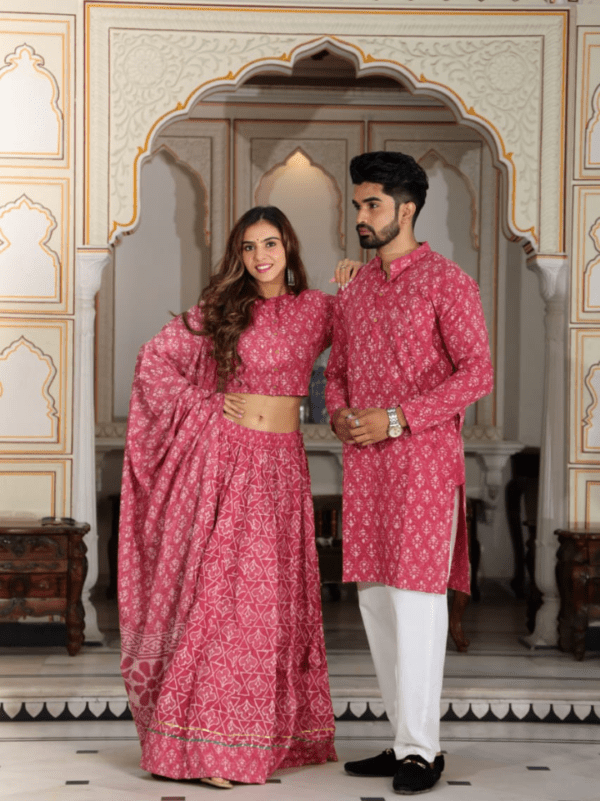 Couple Matching Lehenga & Kurta Set