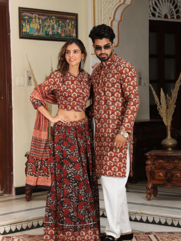 Couple Matching Lehenga and Kurta Combo