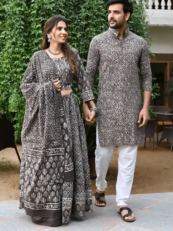 Traditional matching dress for couple