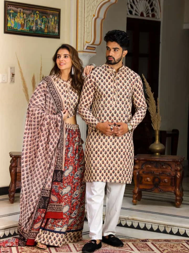 Couple Lehenga and Kurta Combo