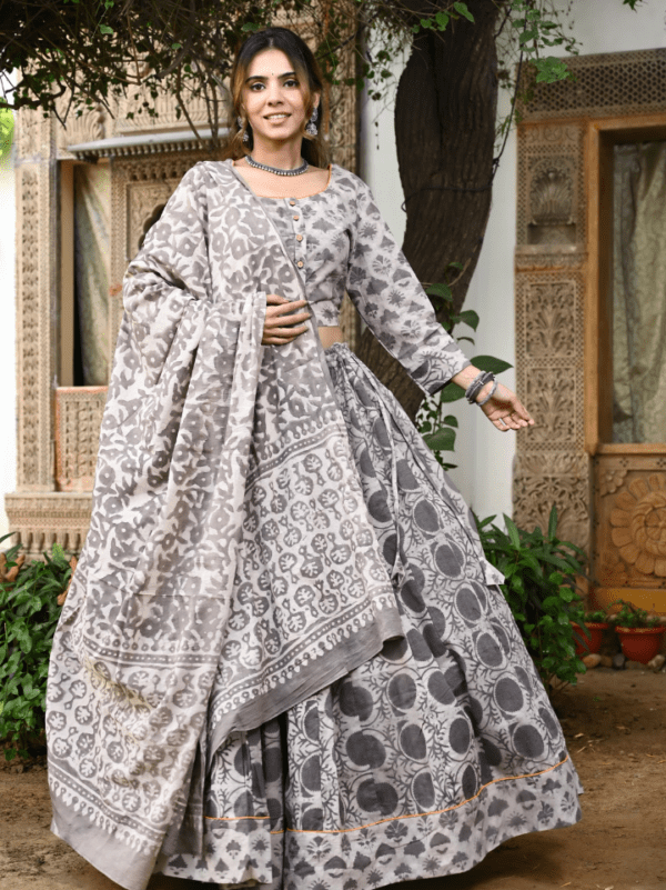 simple printed lehenga choli