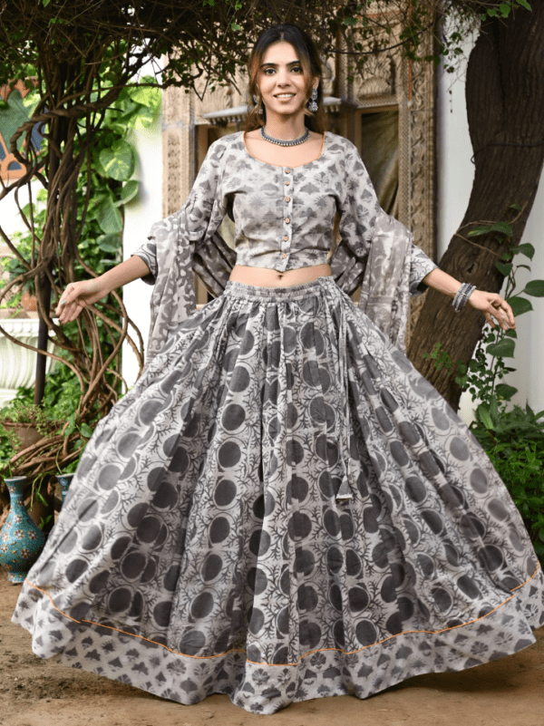 simple printed lehenga choli