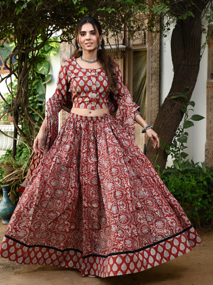 wedding printed lehenga choli