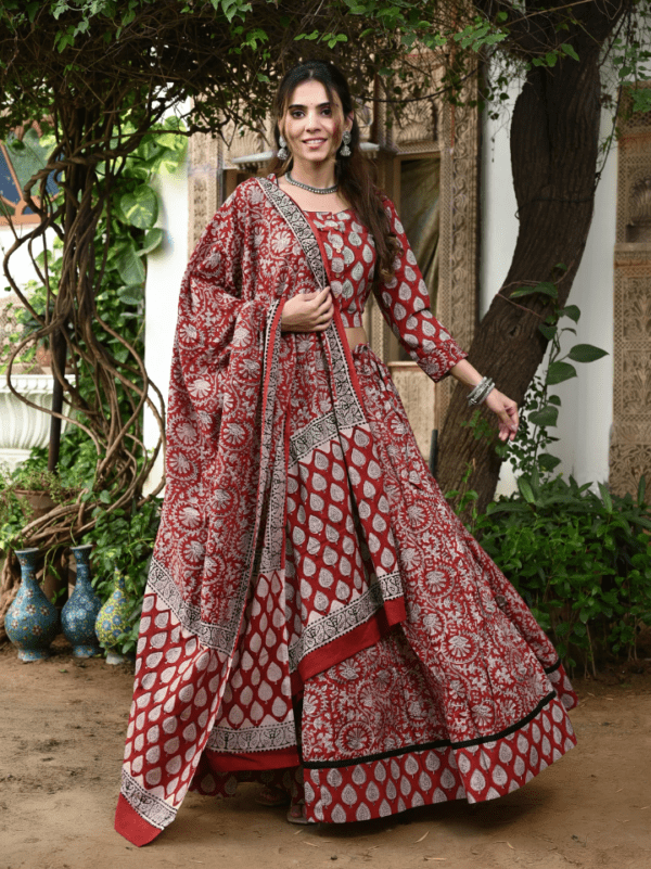 wedding printed lehenga choli