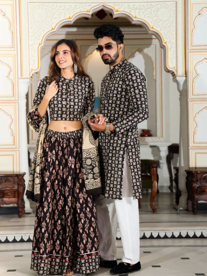 Designer Lehenga & Kurta for Couples