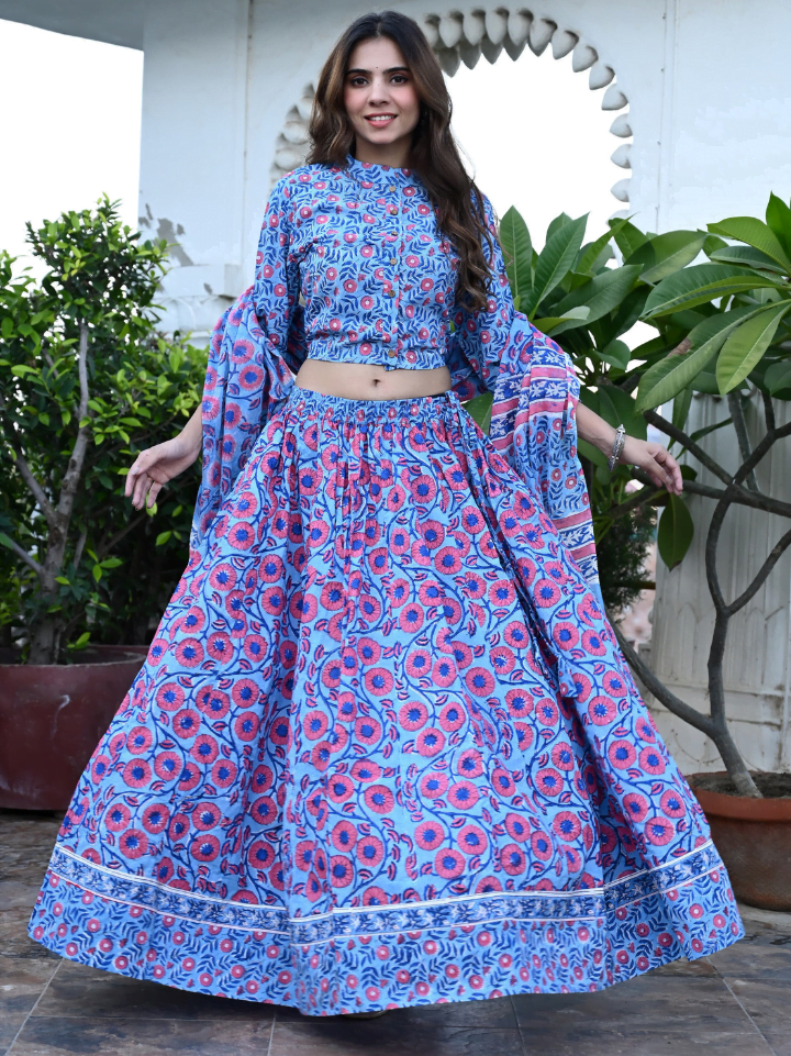 floral printed lehenga choli