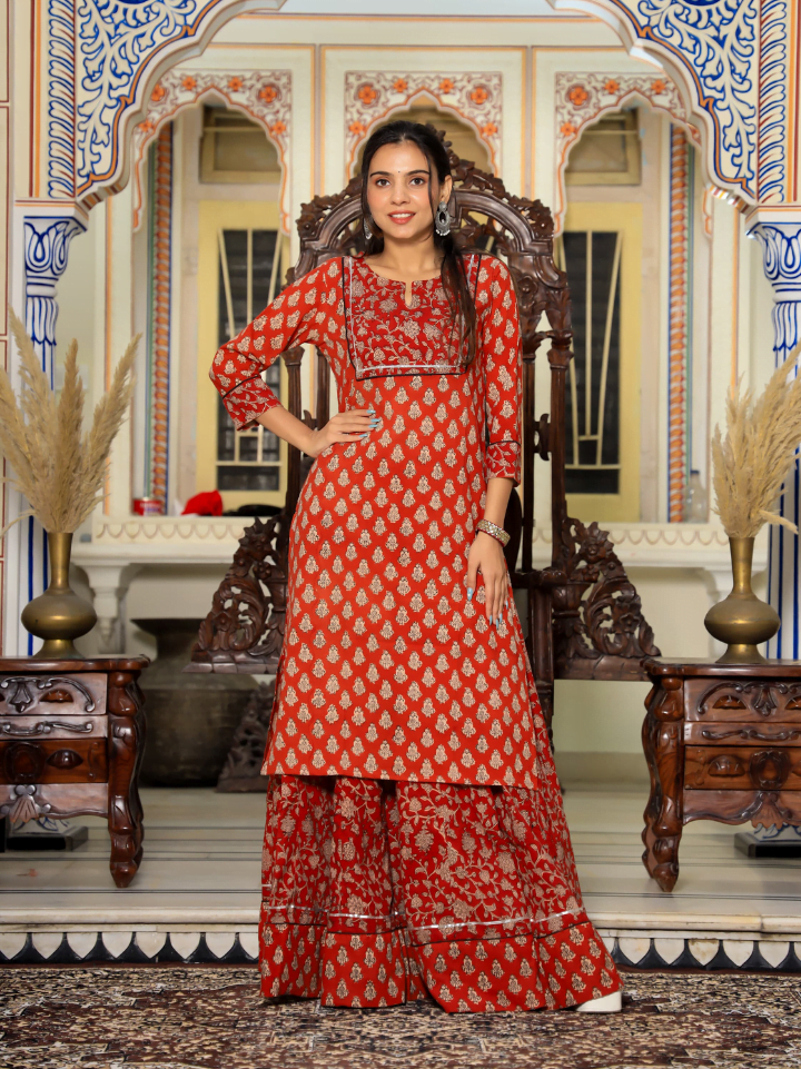 Designer Long Kurta & Skirt without Dupatta