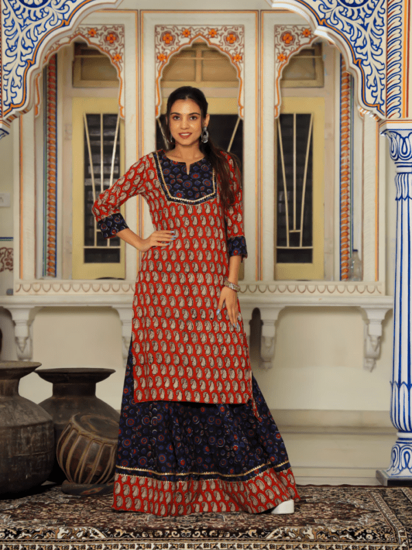 Designer Long Kurta & Skirt without Dupatta