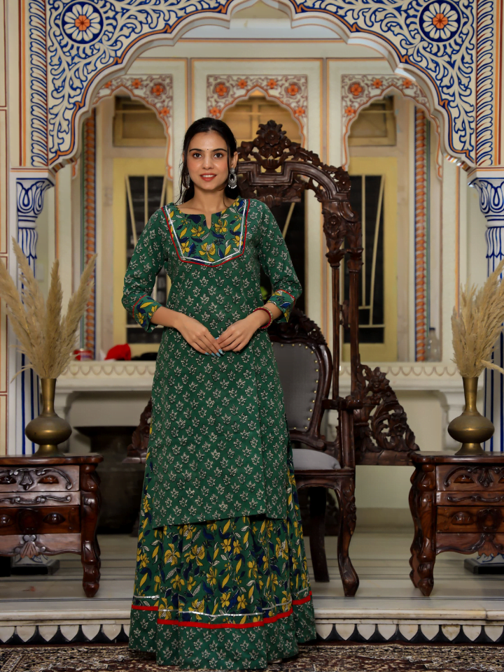 Designer Long Kurta & Skirt without Dupatta