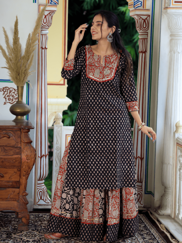 Designer Long Kurta & Skirt without Dupatta