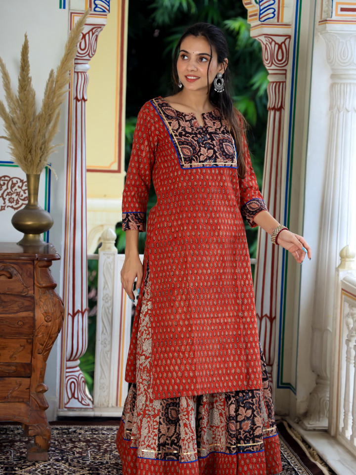 Designer Long Kurta & Skirt without Dupatta