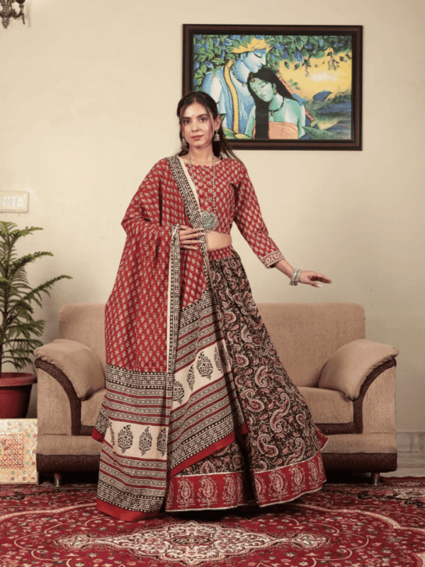 modern lehenga dupatta style