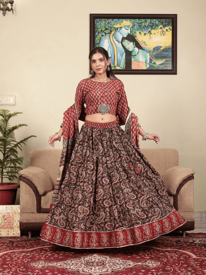 modern lehenga dupatta style