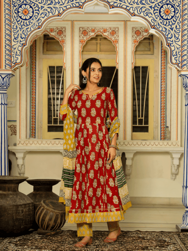 Red Anarkali Kurti