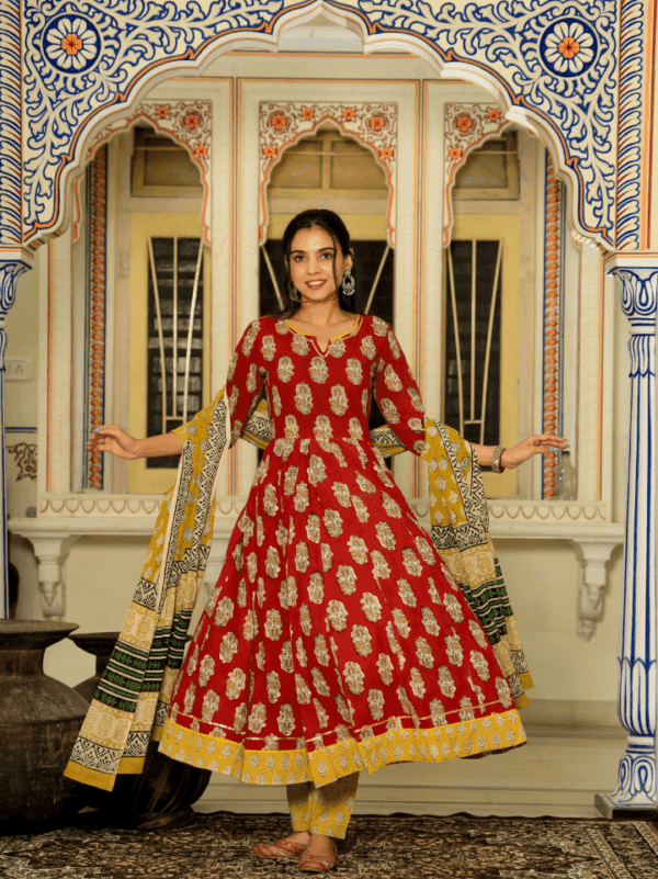 Red Anarkali Kurti