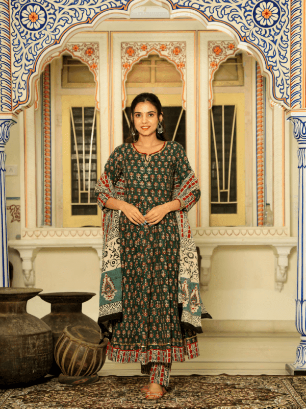 cotton anarkali kurti design