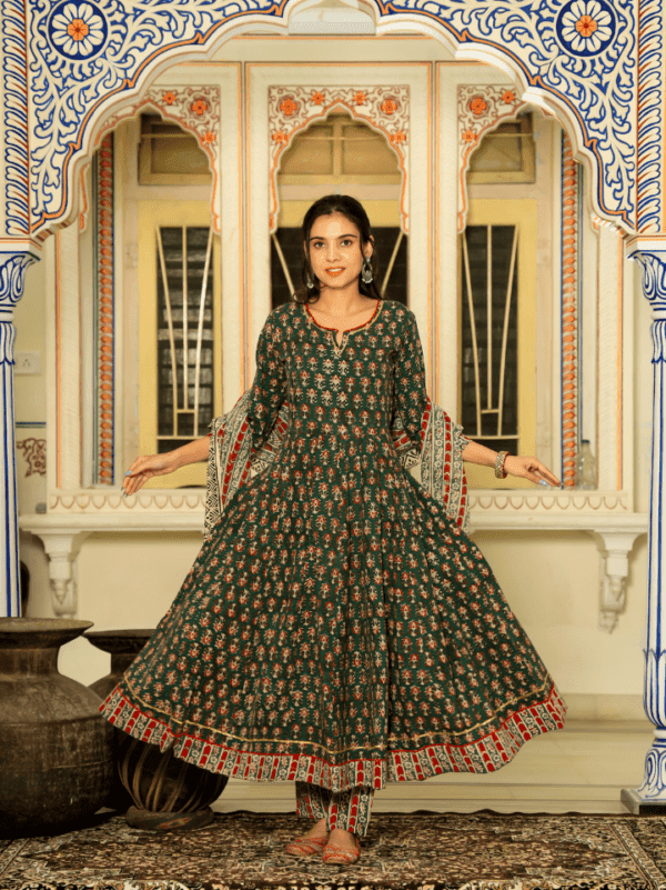 cotton anarkali kurti design