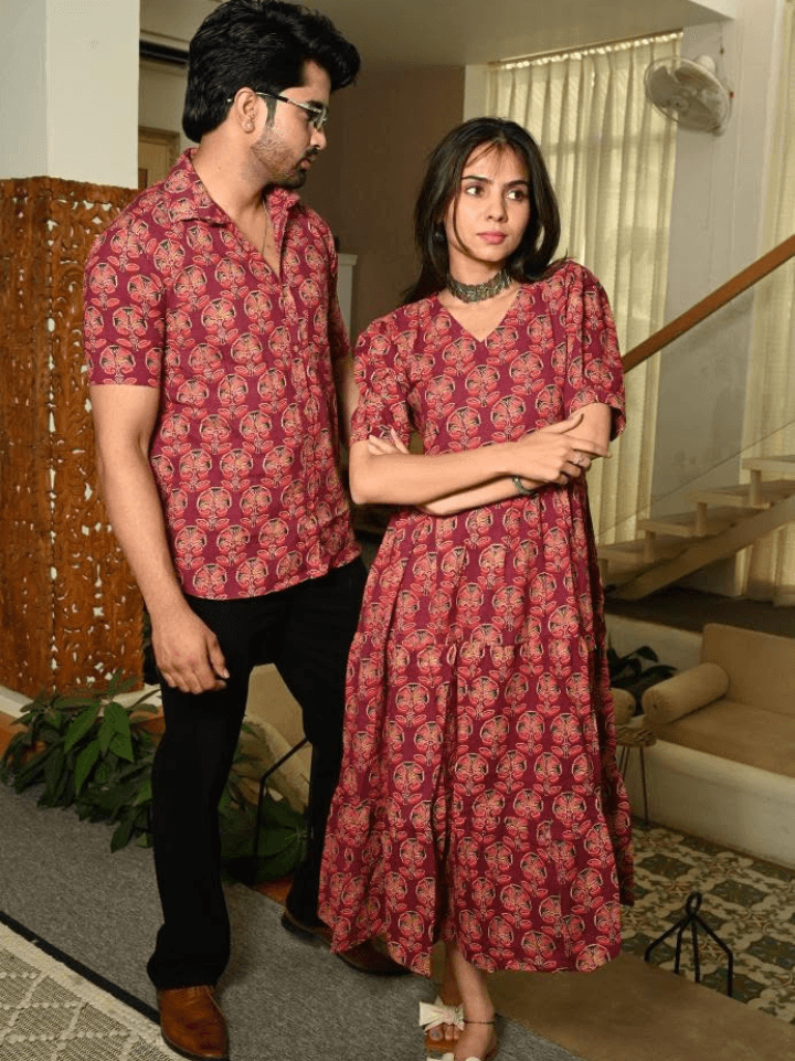 couple matching dress for party