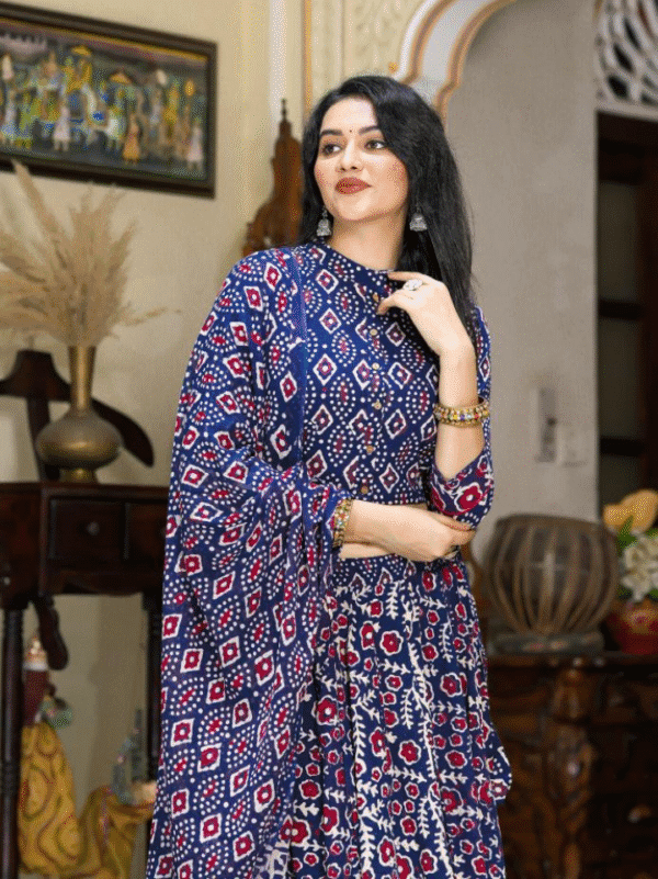 block print cotton lehenga