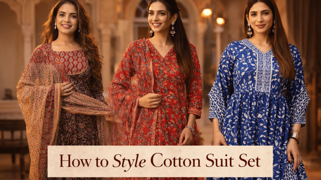 how to style cotton suit set