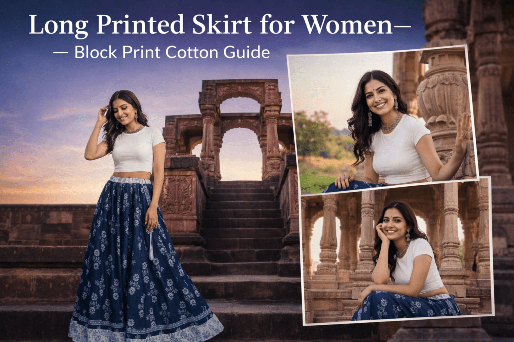 Long Printed Skirt for Women