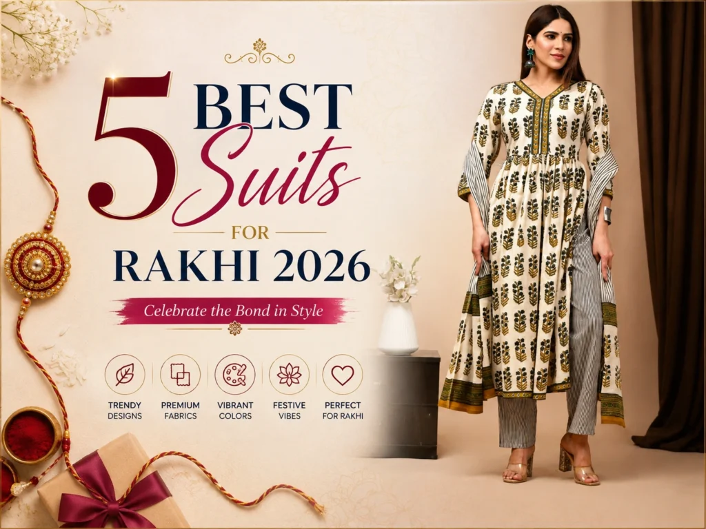 hand block printed cotton suits for Rakshabandhan 2026 Kota Doria dupatta Bagru artisan SA Fab Rakhi
